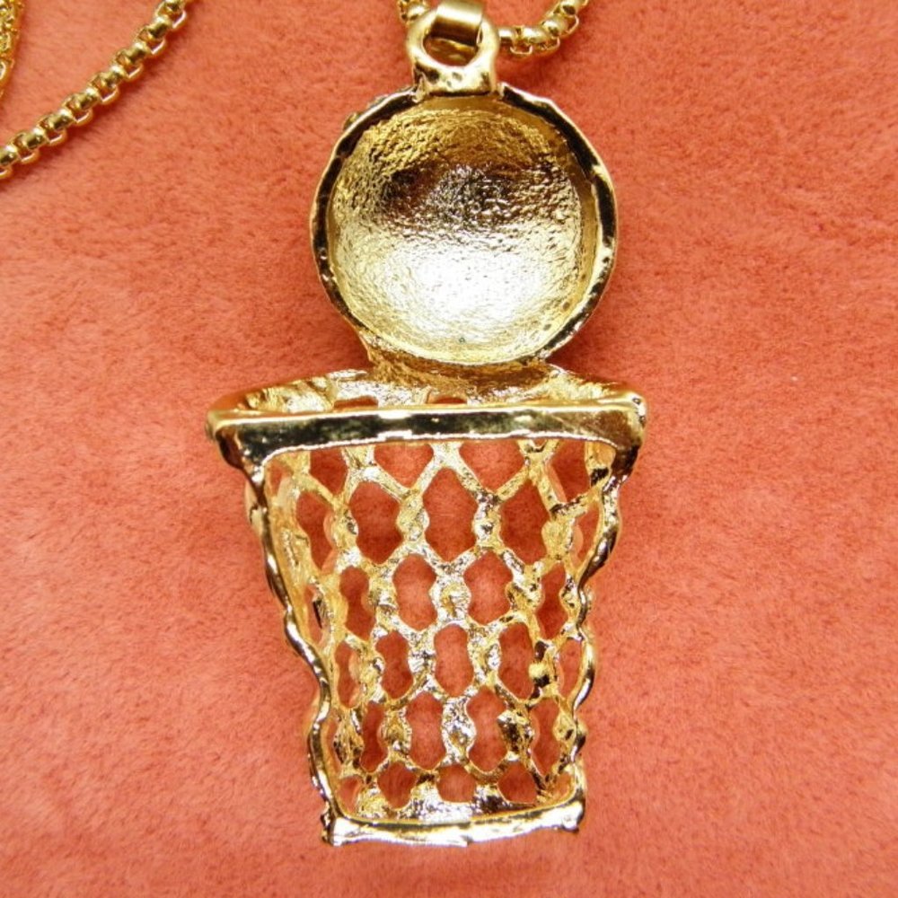 Basketball Hoop Pendant/ Necklace - Picture 5 of 6